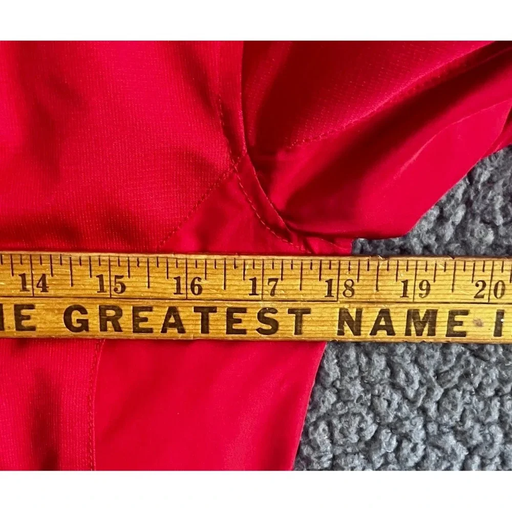 Bauer Team Youth Large Red Full Zip Hockey Warm Up Jacket Reflective Softshell